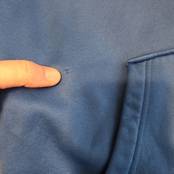 Men's Size Large Under Armour Hoodie Blue With Front Kangaroo Pockets See Pics - Picture 5 of 14